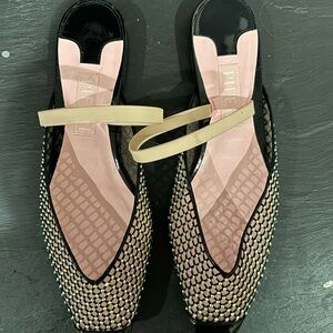 Piferi Women's Black Drizella Crystal Embellished Mules